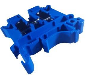 Clema pe sina bloc terminal 4mm² albastra 32A 42.5x47mm 690V - Img 3