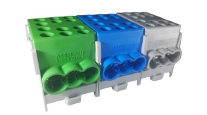 Cleme de distributie derivatie pentru conexiuni monofazice 25mm²/35mm² Cu-Al montaj pe sina DIN 100A
