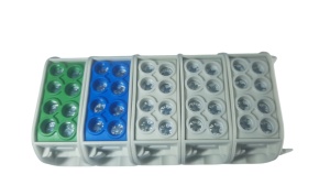 Cleme de distributie derivatie pentru conexiuni trifazice 25mm²/16mm² Cu-Al montaj pe sina DIN 152A 4 intrari per pol/clema - Img 3