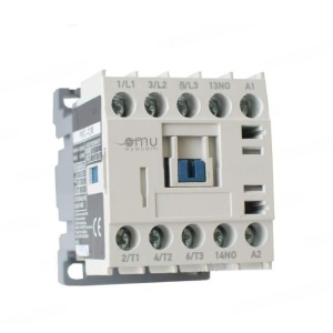 Contactor mini 12A cu 3 poli alimentare bobina 24V AC + 1 contact NO