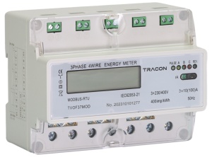 Contor de en. electrică directafişaj LCD, trifazat, 7 mod.