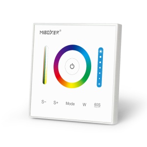 Controller Mi-Light P3 MiBoxer LED Panou alb de perete 2 în 1 Benzi LED dimabil RGB/RGBW/RGB+CCT, IC cu ecran tactil capacitiv de înaltă precizie