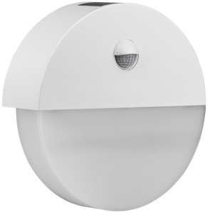 Corp iluminat de perete cu detector de mișcare, rotund, alb