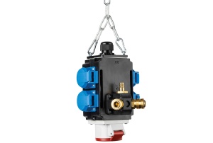 Distribuitor de energie suspendat 1 priza trifazica 400V 5 poli 16A IP44 si cu 4 prize monofazice schuko 16A IP44 cu conexiune la aer comprimat si conexiune de date - Img 2