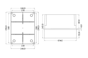 Doza aplicata transparenta 190x140x140mm IP56 inalta pentru distributie jonctiune ABS rezistenta UV fara presetupe margini netede - Img 2