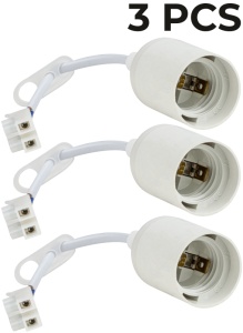 Dulie E27 din mat. plastic, cu conector cu șurub