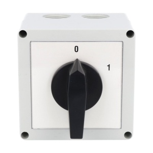 Intrerupator 32A 11kw 0-1 ON-OFF 3 poli IP65 cu came industrial aplicat casetat - Img 2