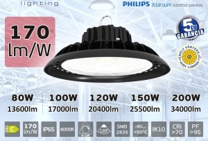 Lampa industriala LED Philips Xitanium 200W 34000lm 170lm/W 4000K 310mm IP65 dimabila 5 ani garantie - Img 3