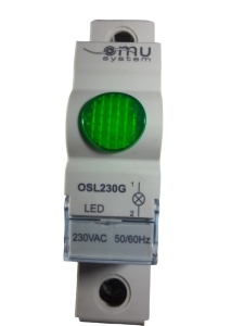 Lampa led 230V de semnalizare verde cu montaj pe sina in tablouri electrice IP20 - Img 2