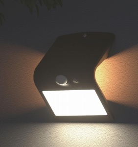 Lampă solară LED BUTTERFLY 1.5W 220lm 4000K neagră de perete IP65 detectare 90° la maxim 6 metri - Img 3