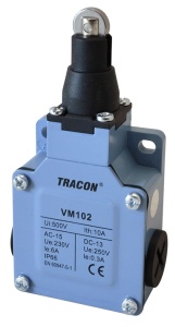 Limitator de cursă cu rolă, carcasă metalică