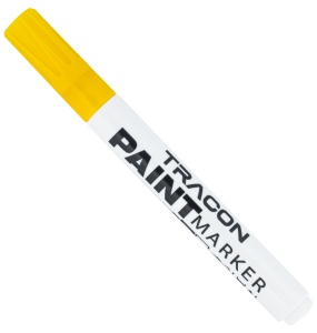 Marker permanent cu vopsea, B,galben