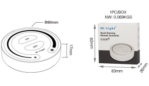 Mi-Light MiBoxer alb-touch dimmer variator telecomandă DIM FUT087 - Img 3