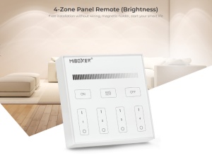 Mi-Light MiBoxer Group Grup de comandă Dimmer cu telecomandă albă montat pe perete 4 zone DIM B - Img 3