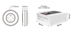 Mi-Light MiBoxer Sunrise luminozitate și control al temperaturii culorii controller telecomandă neagră DIM+CCT S1-B - Img 3