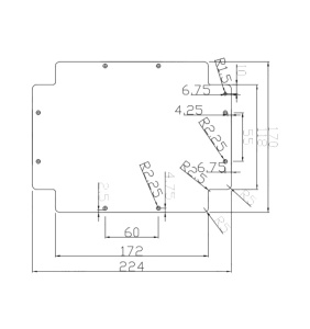 Placa de montaj pentru doza 240x190mm metalica contrapanou - Img 2