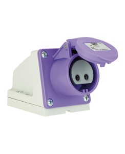 Priza industriala CEE 2 poli 24V 16A aplicata IP44 - Img 2