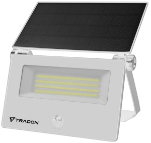 Proiector cu panou fotovoltaic și detector de mișcare, negru