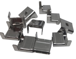 Set 10 bucati catarame clasice pentru prindere si fixare banda inox 12.7mm - Img 1