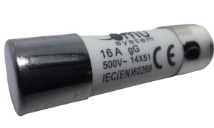 Set 10 sigurante 14x51 16A fuzibile cilindrice ceramica 500V AC gLgG - Img 2