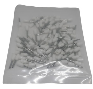 Set 100 pini terminali izolati 0.75 mm² albi ferule cupru 14.6mm - Img 3