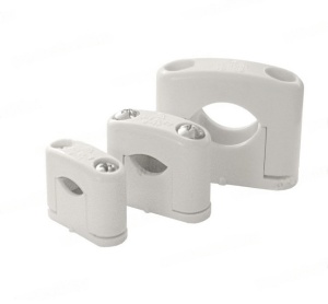 Set 50 cleme PVC pentru prindere cabluri cu diametru 6-17mm cu doua suruburi