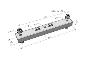 Suport metalic 215mm consolă pentru prindere cu tijă filetată canal cablu din sârmă 150mm sau 50mm - Img 2