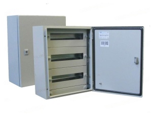 Tablou electric 500x400x200mm 60 module cofret dulap cabinet metalic modular 3 randuri x 15 module IP66 aparent cu plastroane sina DIN pentru montaj contrapanou placa de montaj