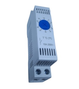 Termostat pe sina 1 modul contact NO pentru racire ventilare control ventilator -10-+80°C 10(2)A