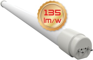 Tub luminos LED, din sticlă,dispersor opal