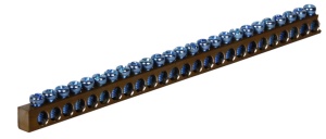 Bara de conexiune PEN 63A 9x6,5x1000mm surub M5 16mm2 - Img 3