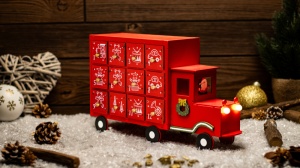 Calendar Advent cu LED de Crăciun,mașină,cu baterii (X24009) - Img 2