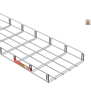 Canal cablu metalic 250x50mm din sarma mesh galvanizat lungime 2 metri jgheab pentru trasee electrice - Img 2
