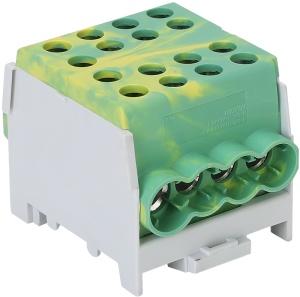 Clemă derivaţie, fixare peșină, verde-galben