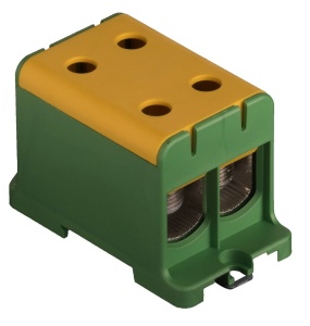 Clema terminala conexiune 1 pol verde galben Cu-Al 4x150mm² montare pe sina DIN 35mm 290A (Al) 320A ( Cu)