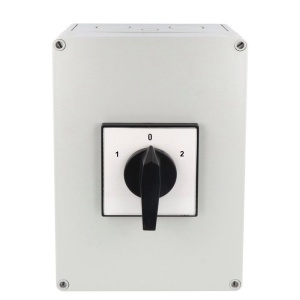 Comutator 1-0-2 125A 37kW 3 poli IP65 rotativ inversor de sens motor 180x254mm - Img 2