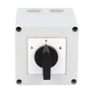 Comutator stea-triunghi 20A 5.5kW 3 poli pornire motor industrial cu came PACO rotativ IP65 75x75mm - Img 2