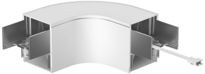 Conector 90° pentru CIL LIN de birou, alb