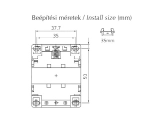 Contactor mini 6A cu 3 poli alimentare bobina 230V AC + 1 contact NO - Img 3