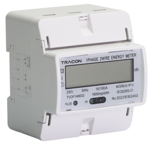Contor de en. electrică directafişaj LCD, 1F, 4 mod.