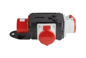 Distribuitor de curent trifazic MIXO CEE maxim 11kW intrare 5 poli 16A 400V iesire 3 prize 5 poli 16A 400V IP44 - Img 3