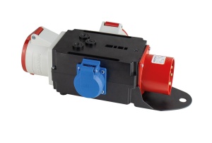 Distribuitor de curent trifazic MIXO CEE maxim 7kW intrare 5 poli 32A 400V iesire 5 poli 16A 400V , 5 poli 32A 400V si 1 priza schuko 230V IP44 - Img 3