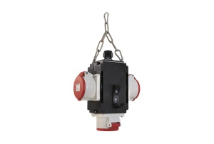 Distribuitor de energie suspendat cu 3 prize trifazice 400V 5 poli 16A IP44