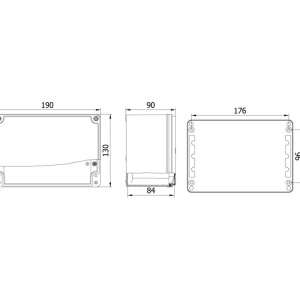 Doza 190x130x90mm distributie cutie jonctiune din aluminiu IP67 IK09 - Img 2