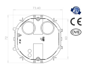 Doza aparataj jonctiune din plastic pentru zidarie 60mm conectabila tip fagure IP20 - Img 3
