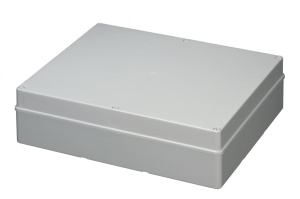 Doza aplicata patrata 460x380x120mm IP56 pentru distributie jonctiune ABS rezistenta UV fara presetupe margini netede
