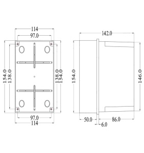Doza aplicata transparenta 150x110x140mm IP56 inalta pentru distributie jonctiune ABS rezistenta UV fara presetupe margini netede - Img 2