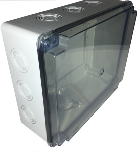 Doza cutie de jonctiune distributie 240x190x90mm aplicata transparenta forma de presetupe grad de protectie IP67 - Img 3