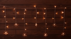 Lumină decorativă de Crăciun pt. geam, stea, fără baterii