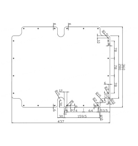 Placa de montaj metalica pentru doze 460x380mm contrapanou - Img 3